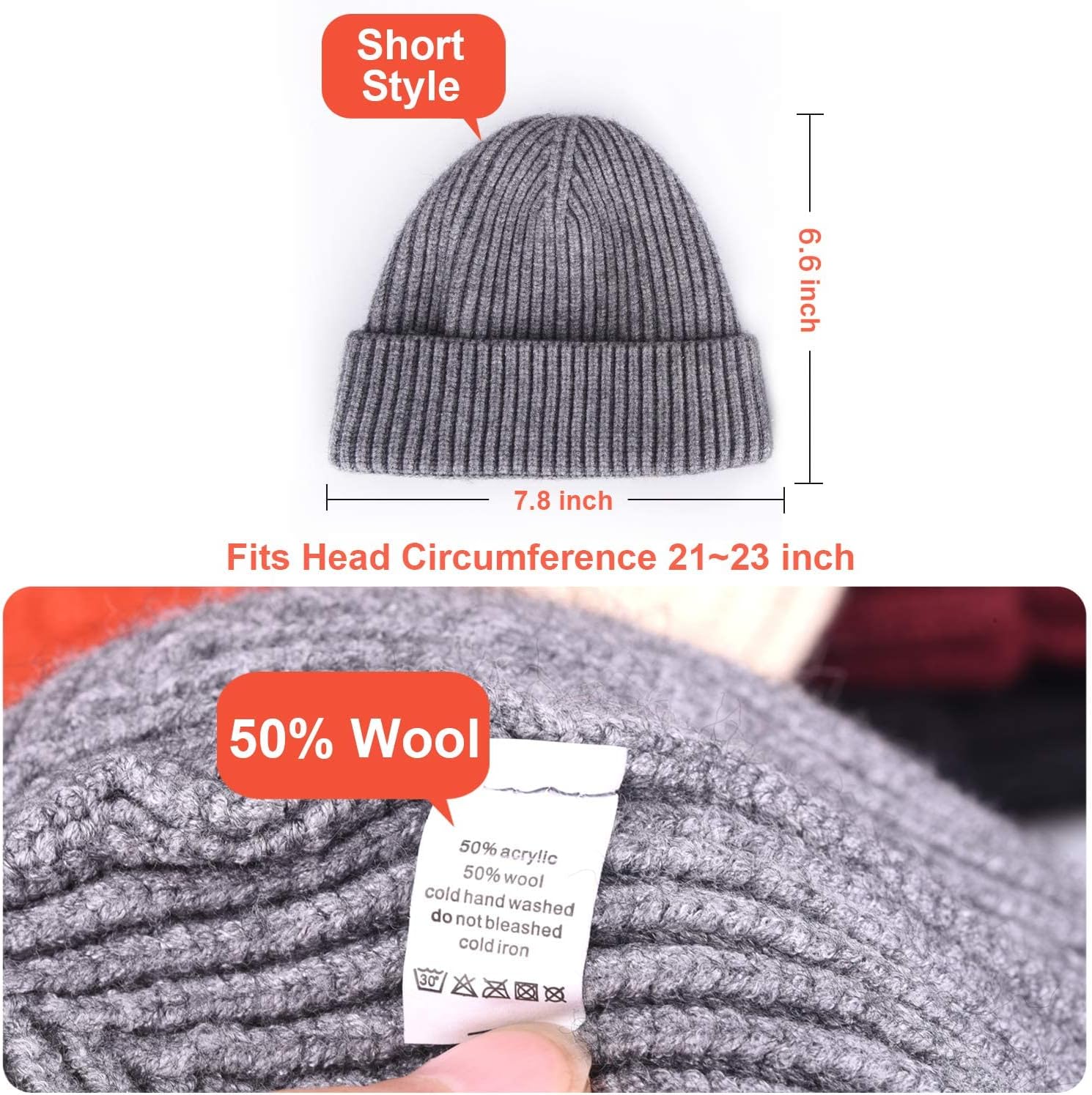 Detalle de ROYBENS knit beanie, 50% wool