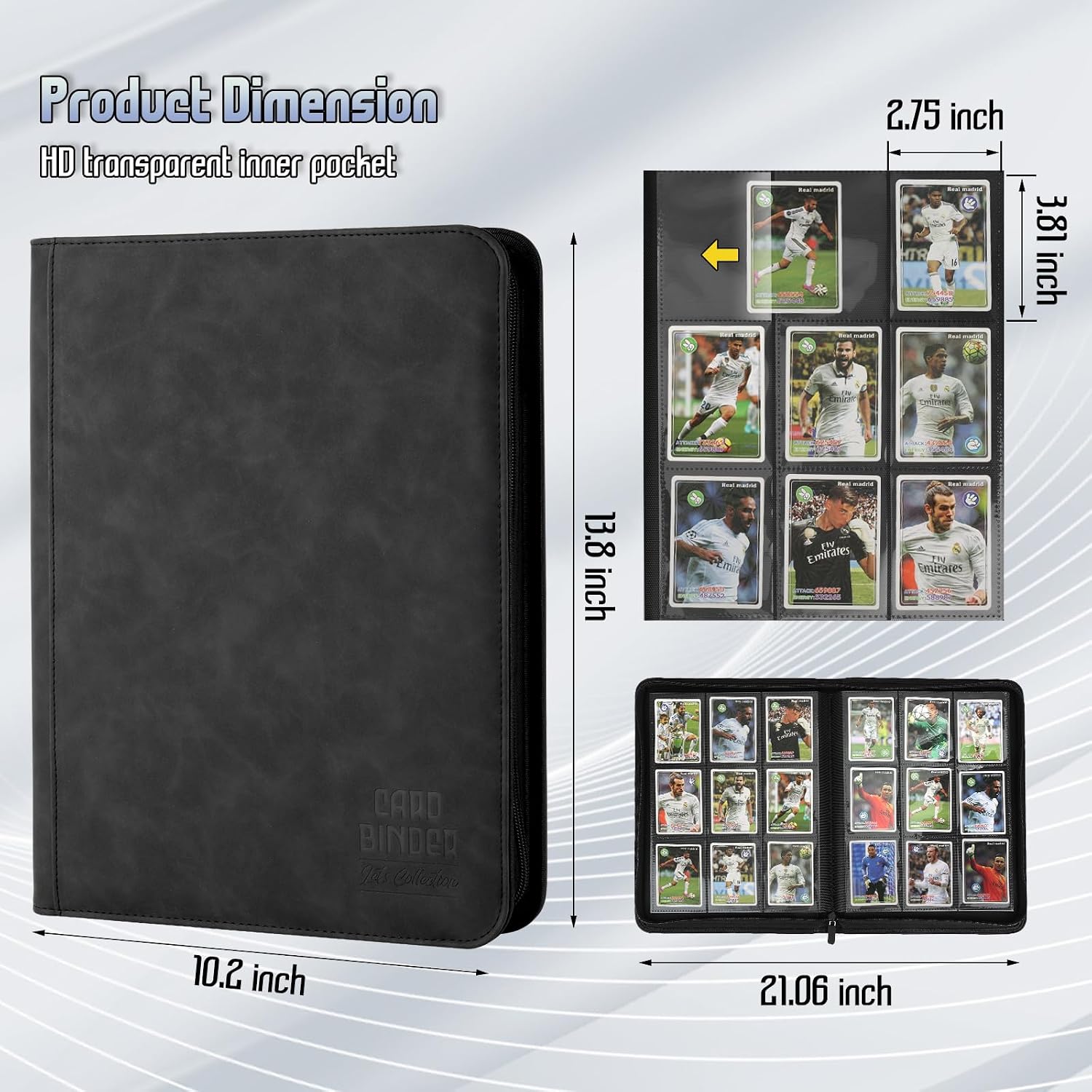 Detalle 1 de Premium Trading Card Binder 540-Pocket PU Album