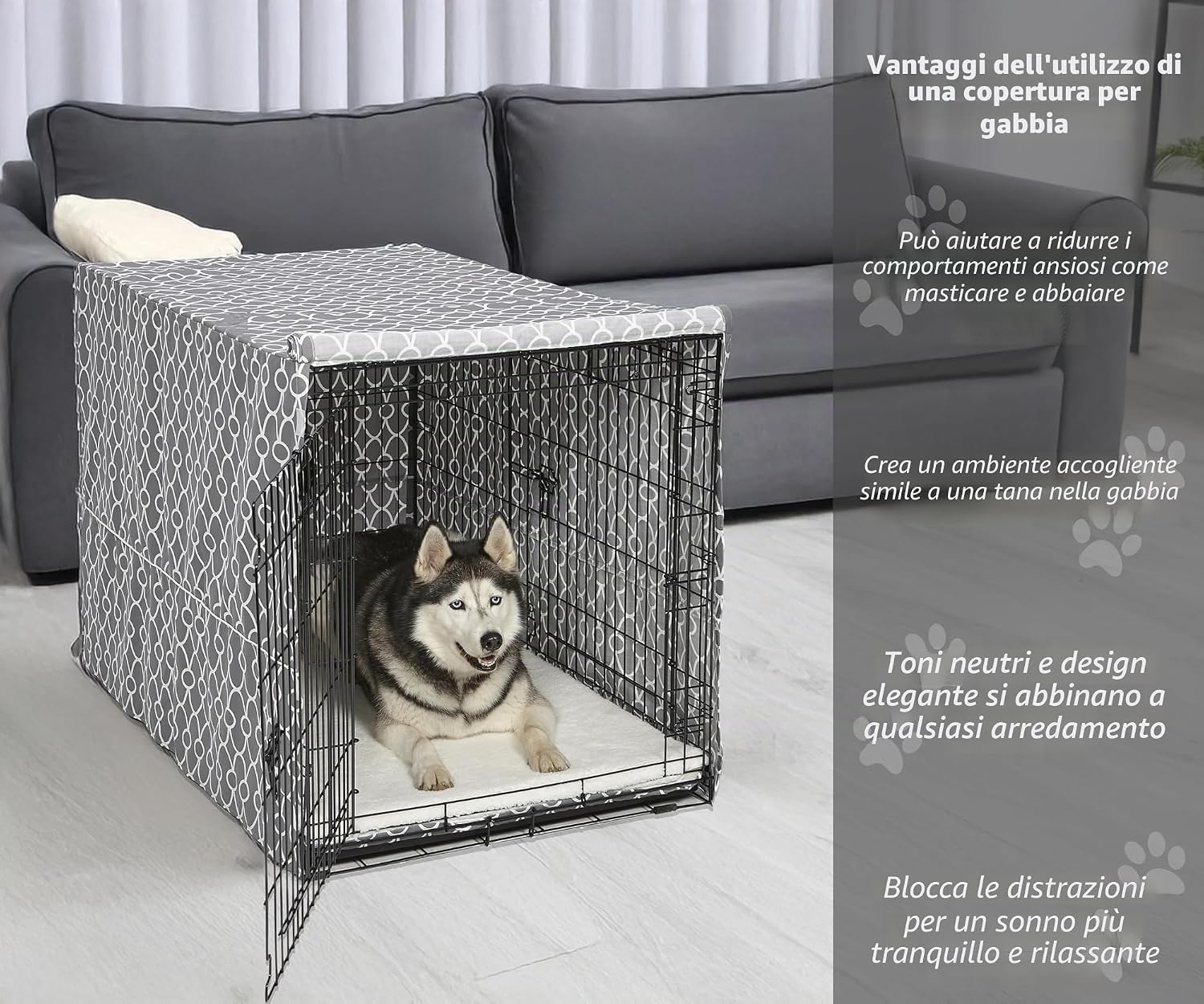 Detalle 2 de MidWest Homes for Pets Copertura per gabbie XL: protezione in Teflon e policotone per gabbie da 122 cm