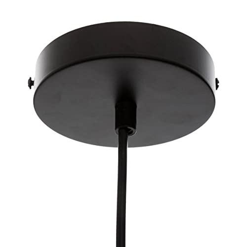 Detalle de Atmosphera Suspension Galt Métal Noir – Ø34 cm, câble réglable 80 cm, E27 40W (ampoule non incluse)