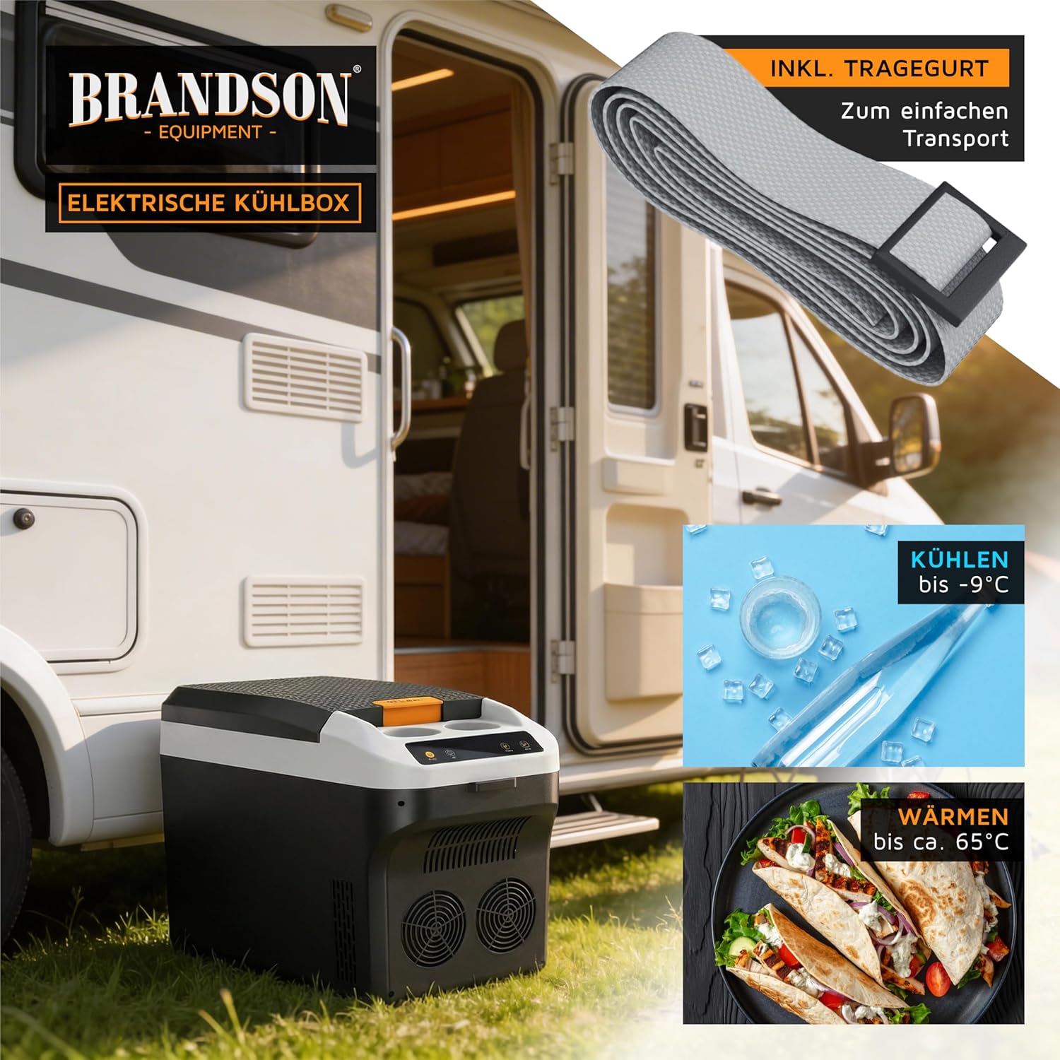 Thumbnail 5 de Brandson 20 L Kühlbox elektrisch – vielseitige Kühl- und Heizlösung für Auto, Wohnmobil und Boot