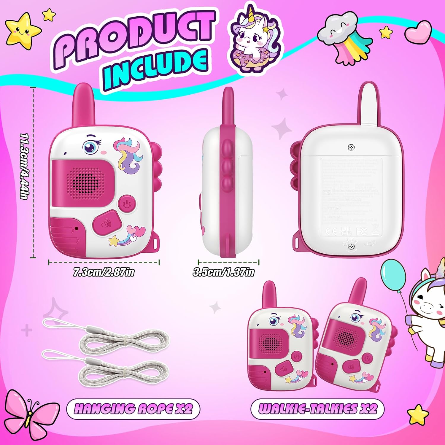 Thumbnail 4 de Wootoyz Walkie Talkie Einhorn – Für Mädchen von 3 bis 8 Jahren