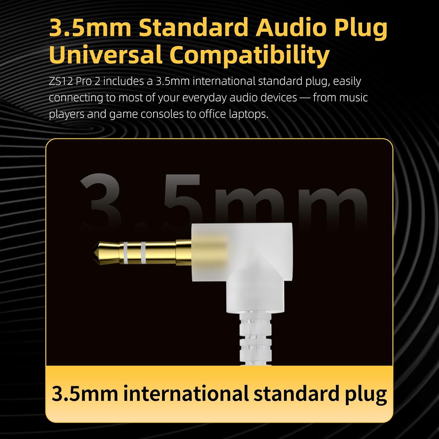 Thumbnail 6 de Yinyoo KZ ZS12 Pro 2 2-Pin Wired Hybrid In-Ear Monitor (5BA+1DD) for Gaming, Music, and Calls (Black, No Mic)