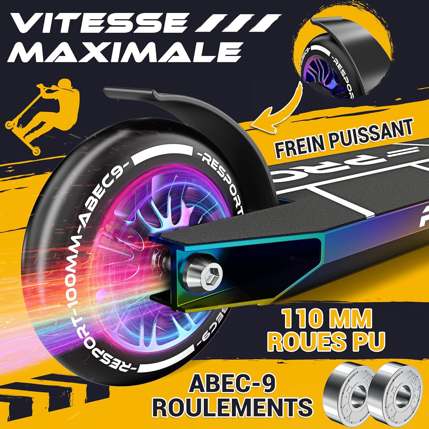 Thumbnail 4 de RE:SPORT Trottinette Stunt Revo Pro – sécurité et polyvalence pour enfants et adultes