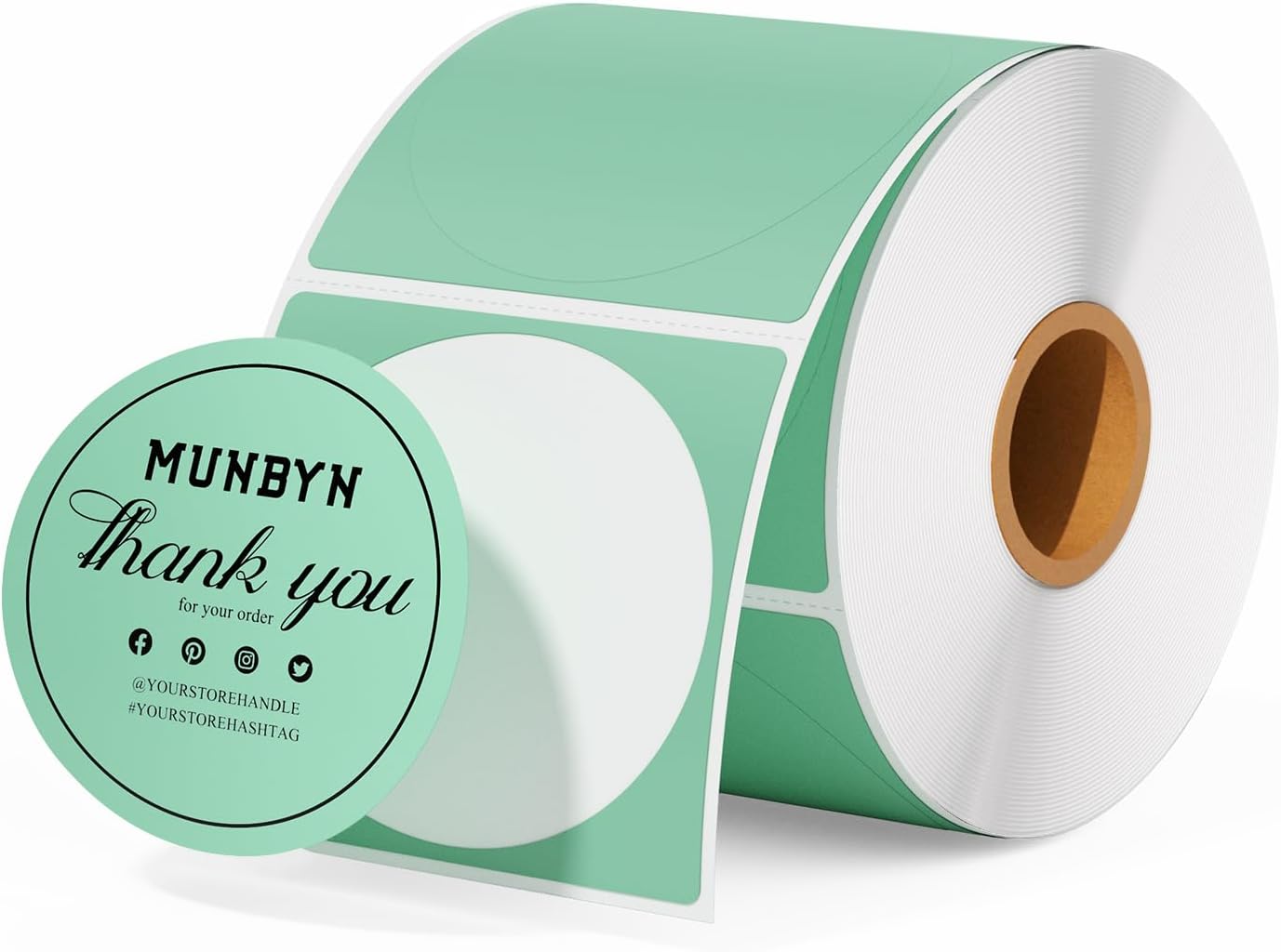 Detalle de MUNBYN thermal sticker labels 50x50mm