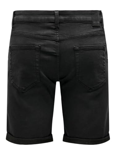 Thumbnail 3 de Only & Sons Pantalón corto para hombre en denim negro, talla 3XL