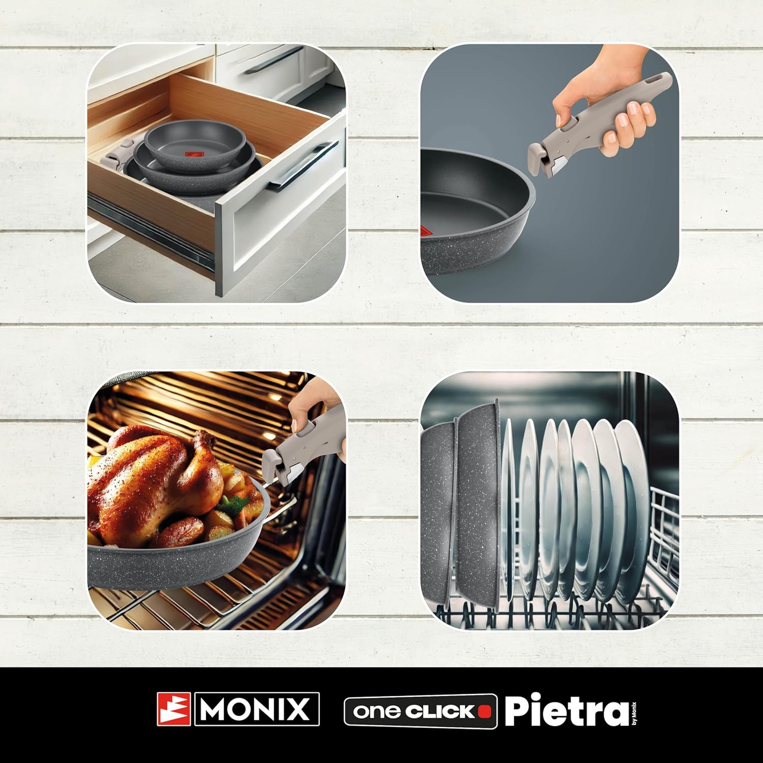 Thumbnail 6 de Monix One Click Pietra — Set 3 sartenes 20/24/26 cm
