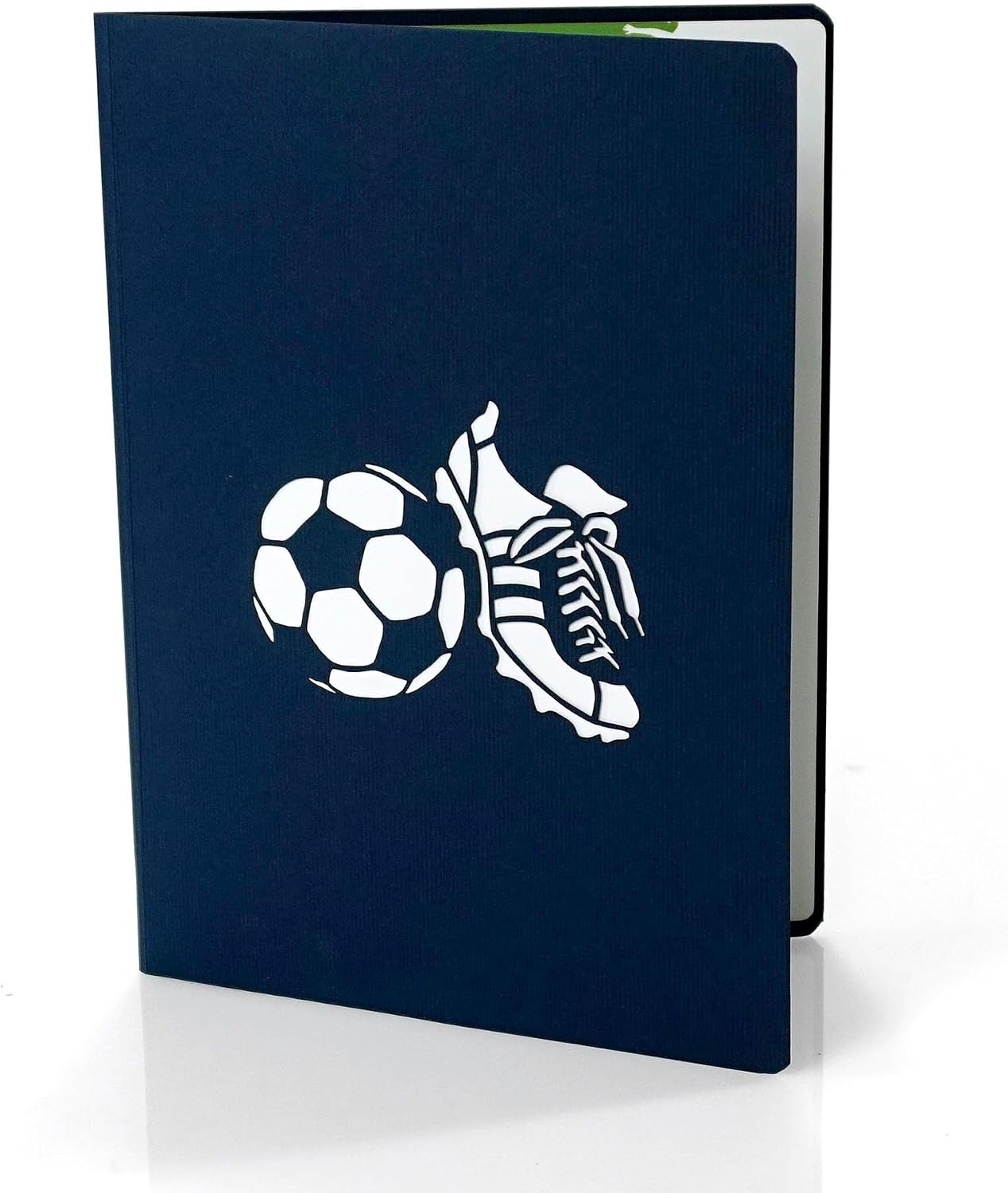 Detalle 2 de CUTPOPUP Football Soccer – Carte de fête des pères pop-up pour homme (15 x 20 cm) + note séparée