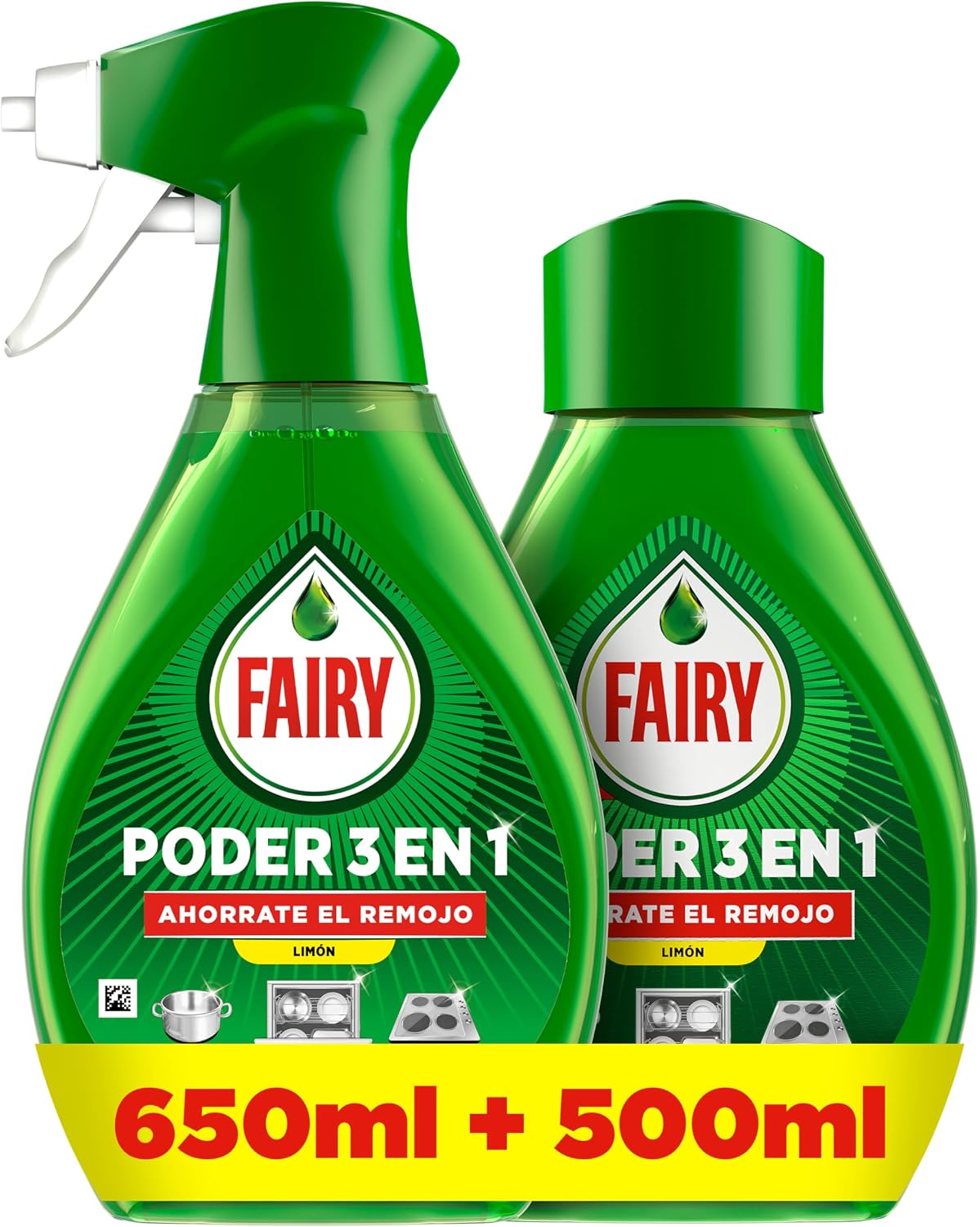 Detalle de Fairy Pack Poder Sin Remojo Limón 650 ml