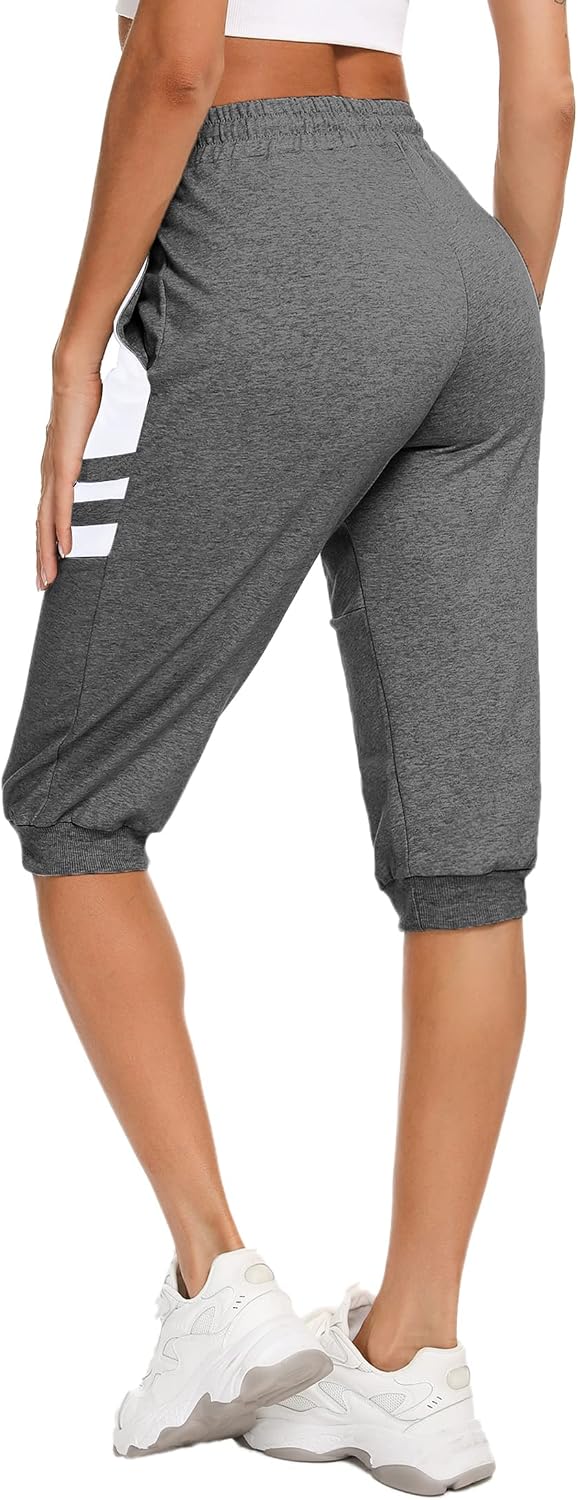 Detalle de Terecey pantacourt femme 3/4 en coton respirant, taille haute à cordon et poches