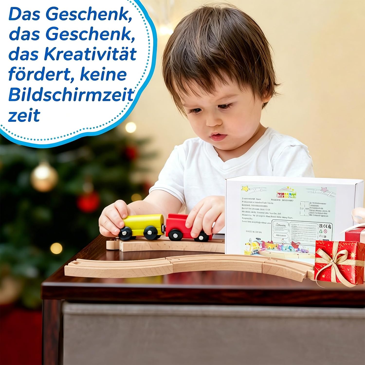 Thumbnail 6 de Holzeisenbahn Schienenset – 25-teiliges Erweiterungspaket, kompatibel mit allen Holz-Eisenbahn Systemen (Für Kinder ab 3 Jahren)