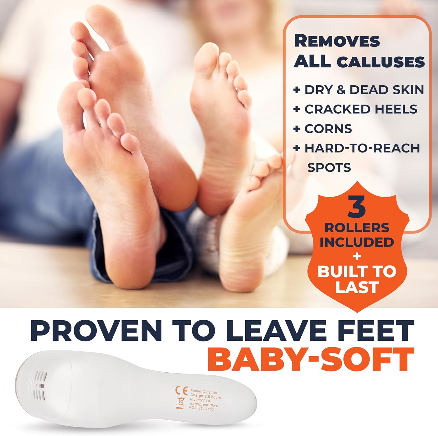 Detalle 2 de Own Harmony CR2100 Electric Hard Skin Remover 1300mAh