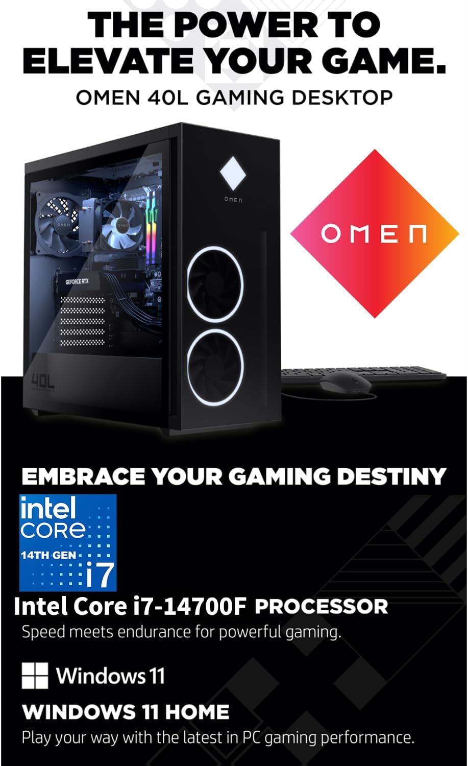 Detalle de HP OMEN 40L Gaming Desktop