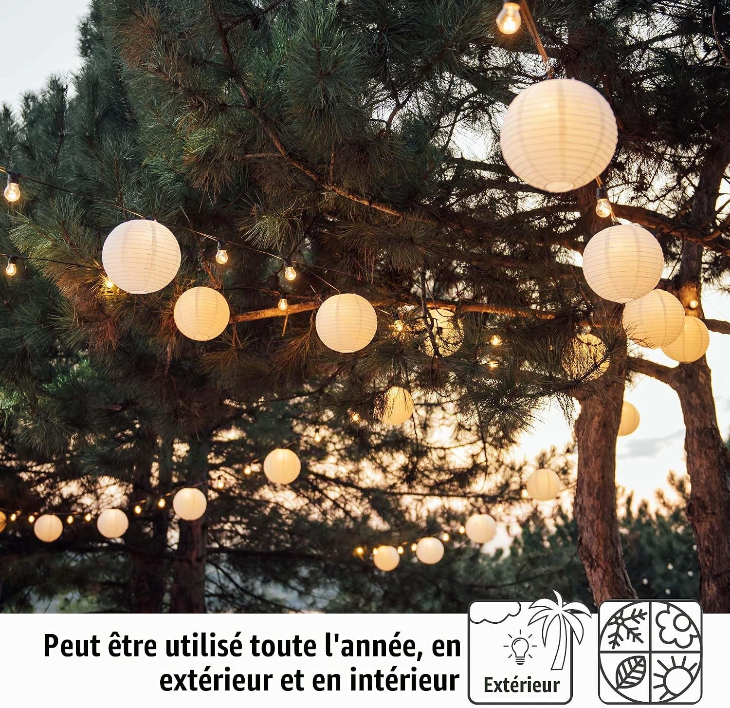 Detalle 1 de Hellum 524512 led-lampionnen voor buiten, set van 12 met warmwit licht