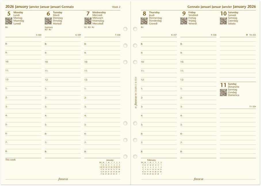 Detalle de Filofax Calendar Diary Refill A5