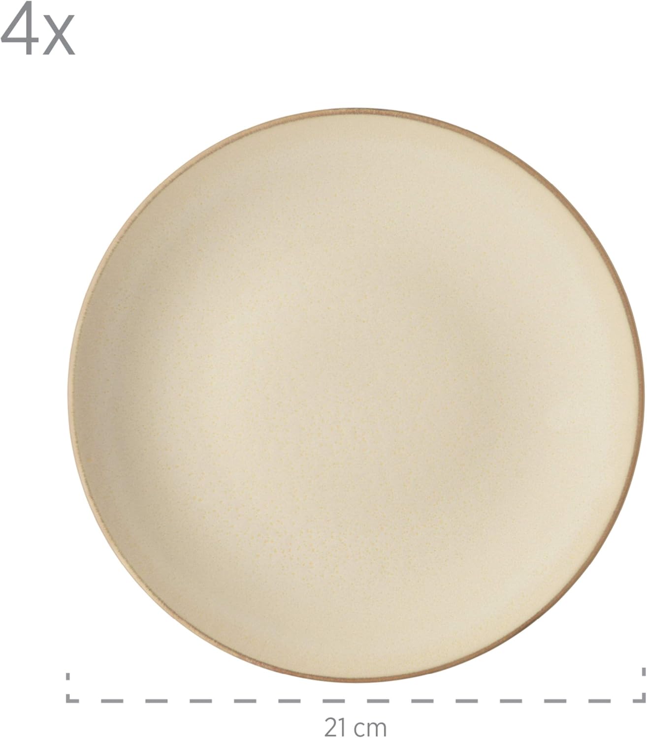 Detalle de MÄSER 931736 – 16-elementowy zestaw naczyń dla 4 osób, ceramika