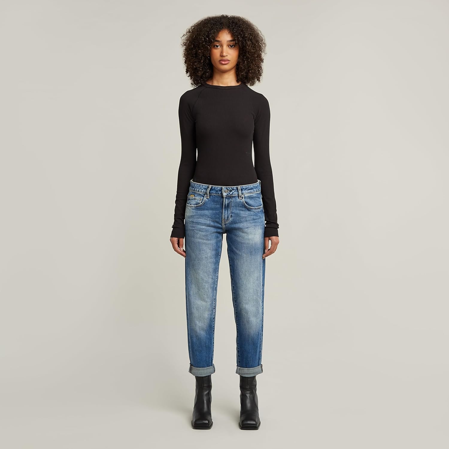 Detalle de G-STAR RAW Damen Kate Boyfriend Jeans – Low Rise, gerades Bein