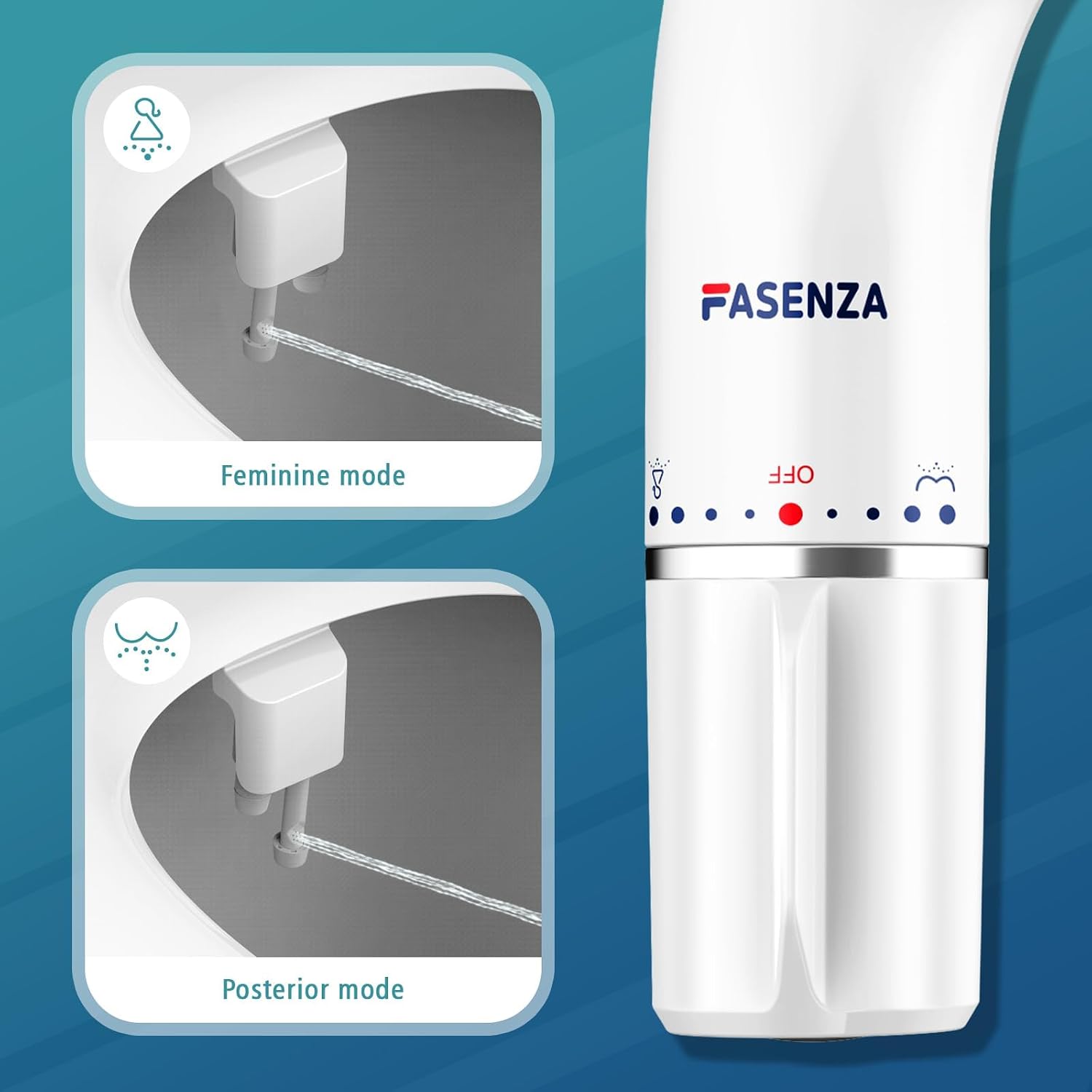 Thumbnail 3 de FASENZA FASENZA-W-1P Non-Electric Bidet Attachment with Dual Nozzles