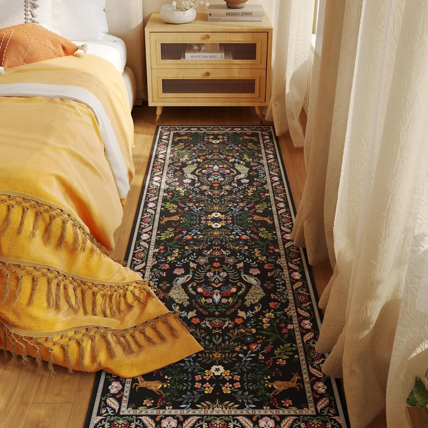 Thumbnail 6 de Runner Rug Washable 2'x10' Floral Kitchen Runner 🏠