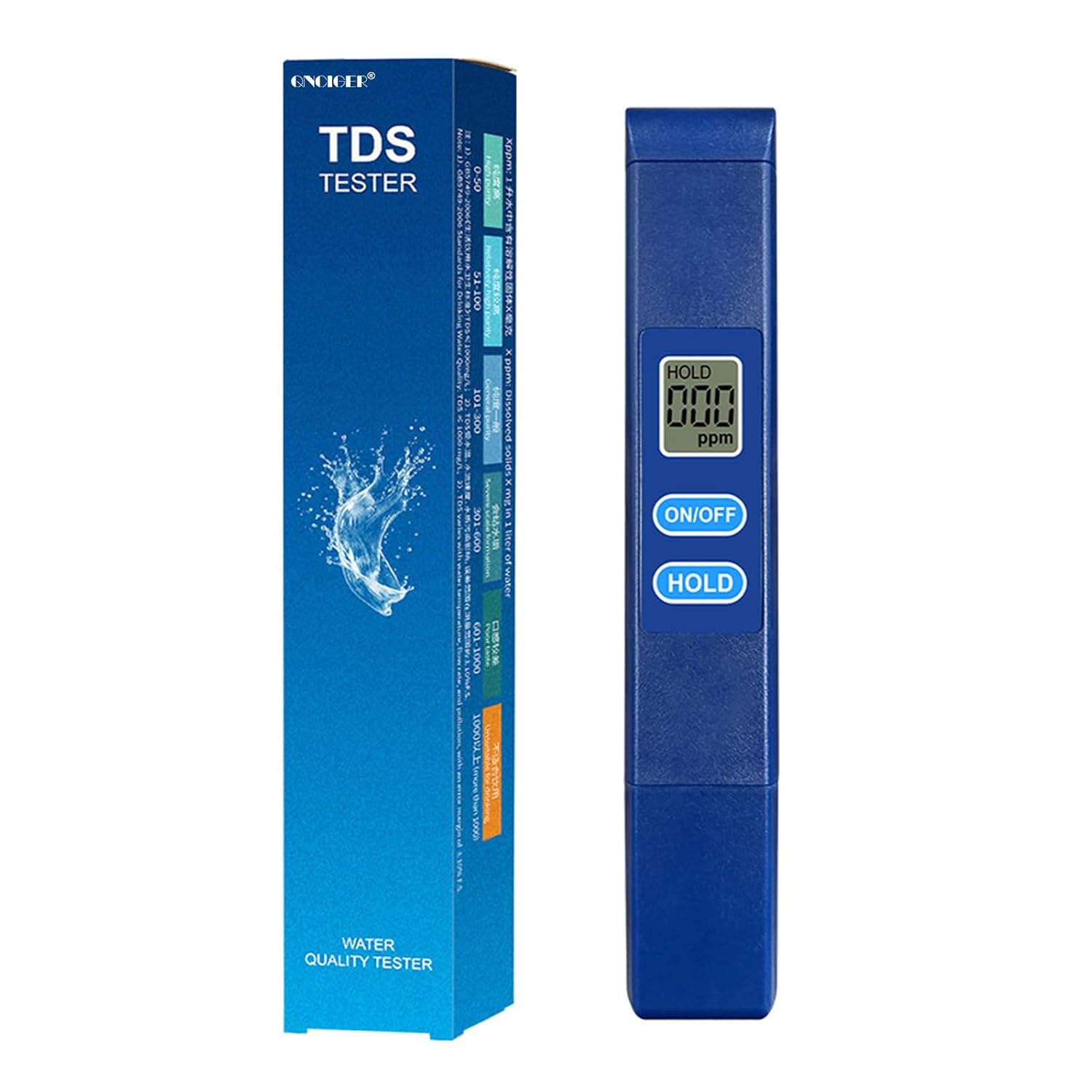 Detalle de QNCIGER TDS Meter 0โ9990 ppm digital tester ๐ง