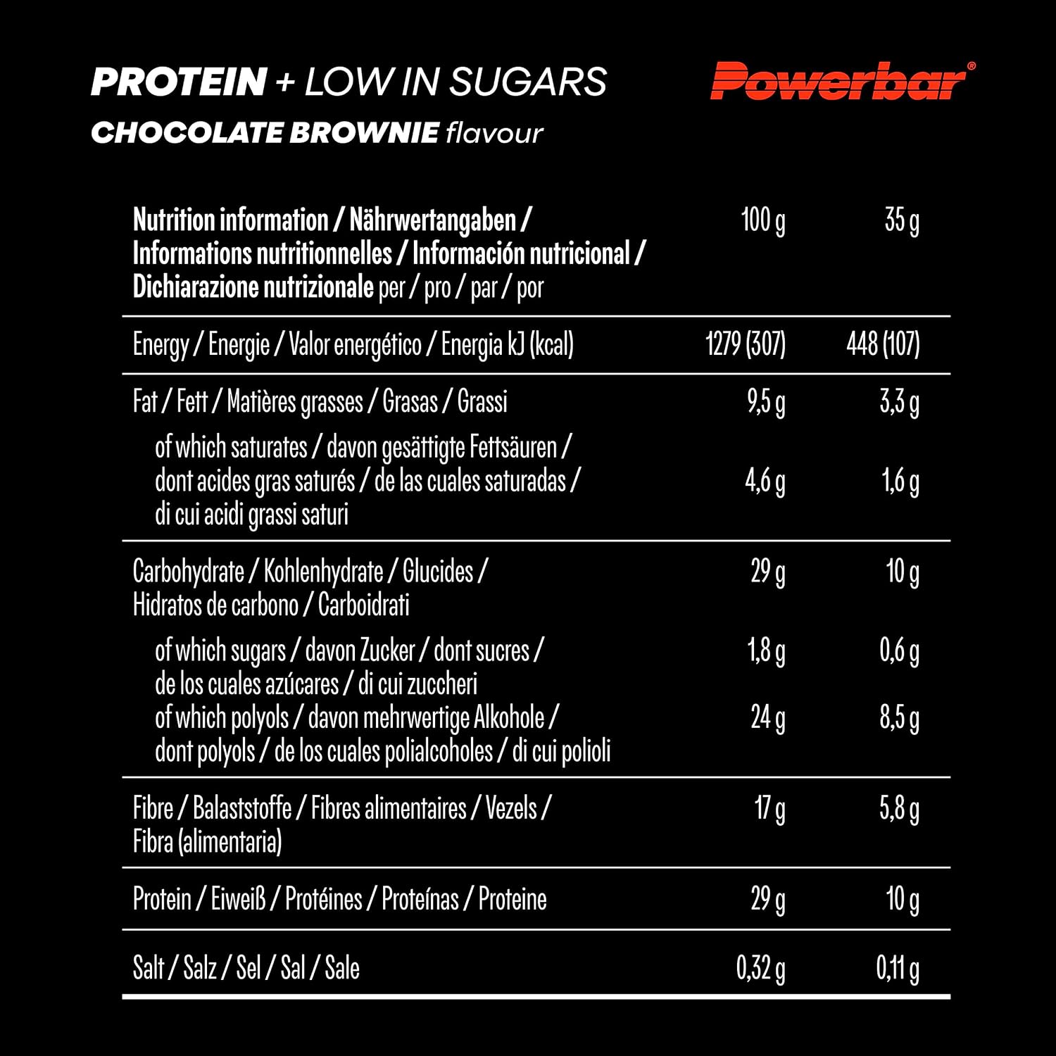 Thumbnail 1 de Powerbar Protein Plus Low Sugar – Chocolate Brownie, 16x35 g