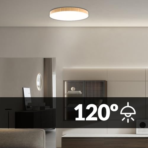 Thumbnail 4 de M Ledme Neox 24W Plafón LED con Madera Ø30 cm – Luz CCT para Cocina, Balcón y Dormitorio