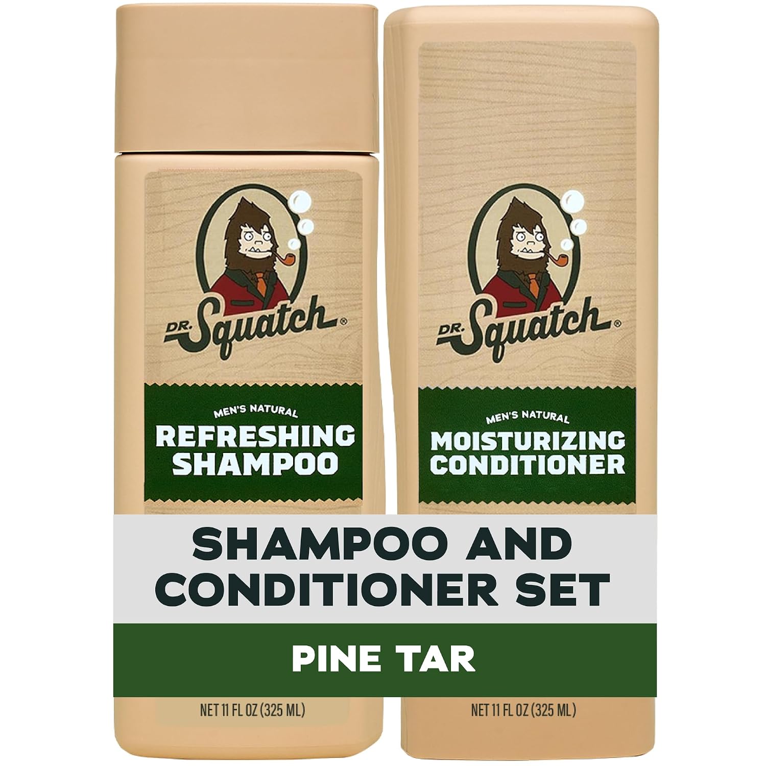 Detalle de Dr. Squatch Pine Tar Shampoo and Conditioner Set, Sulfate- and Paraben-Free