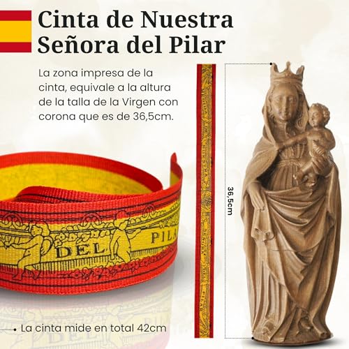 Detalle 2 de Thulander Pulsera Virgen del Pilar de seda, ajustable y con colores de España