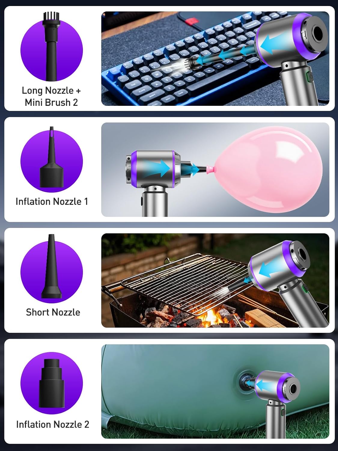 Thumbnail 5 de IYOFINE Vacuum Air Duster 80,000RPM 🧹