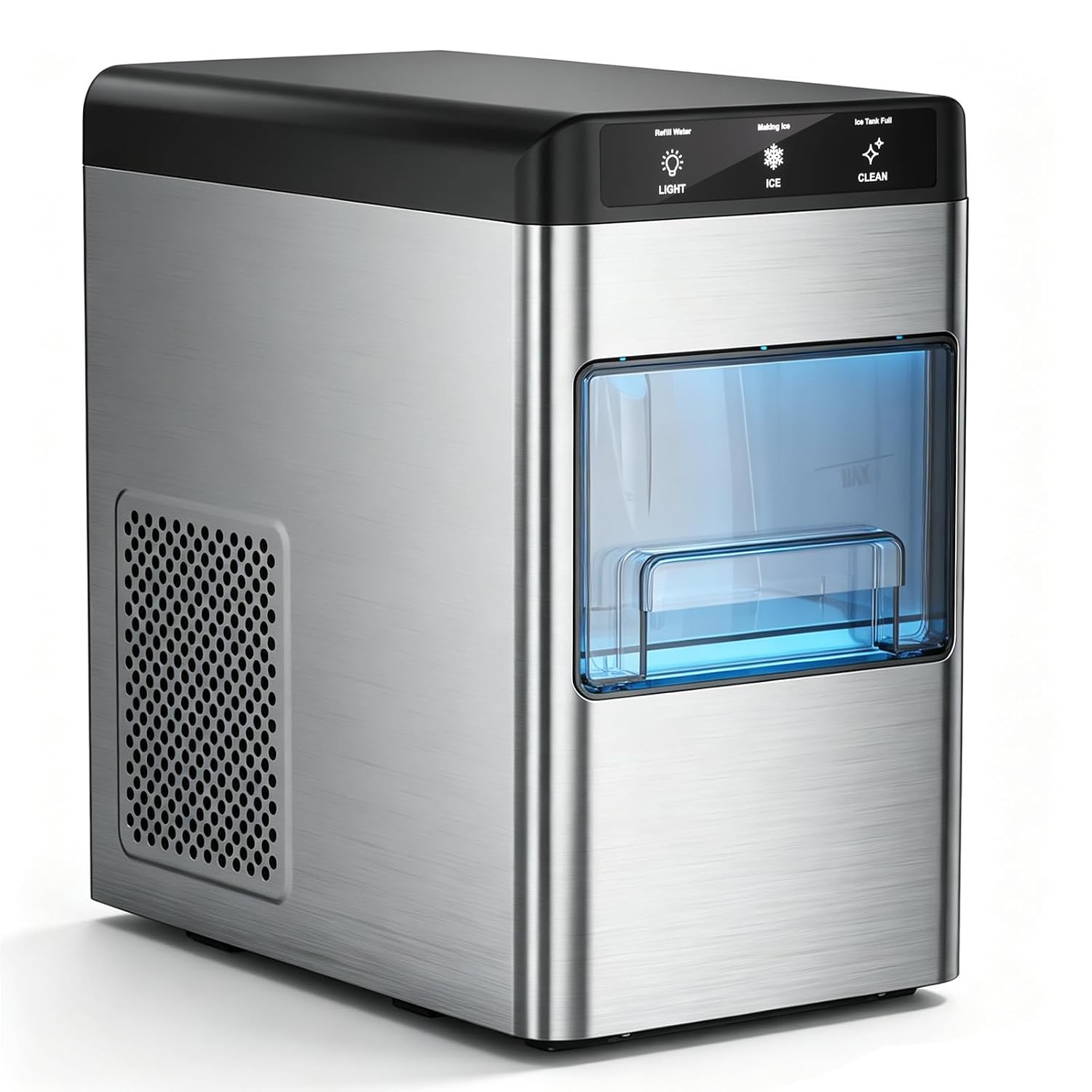 Detalle de Electactic CB24M-C Nugget Ice Maker, Stainless Steel, 35 lb/Day