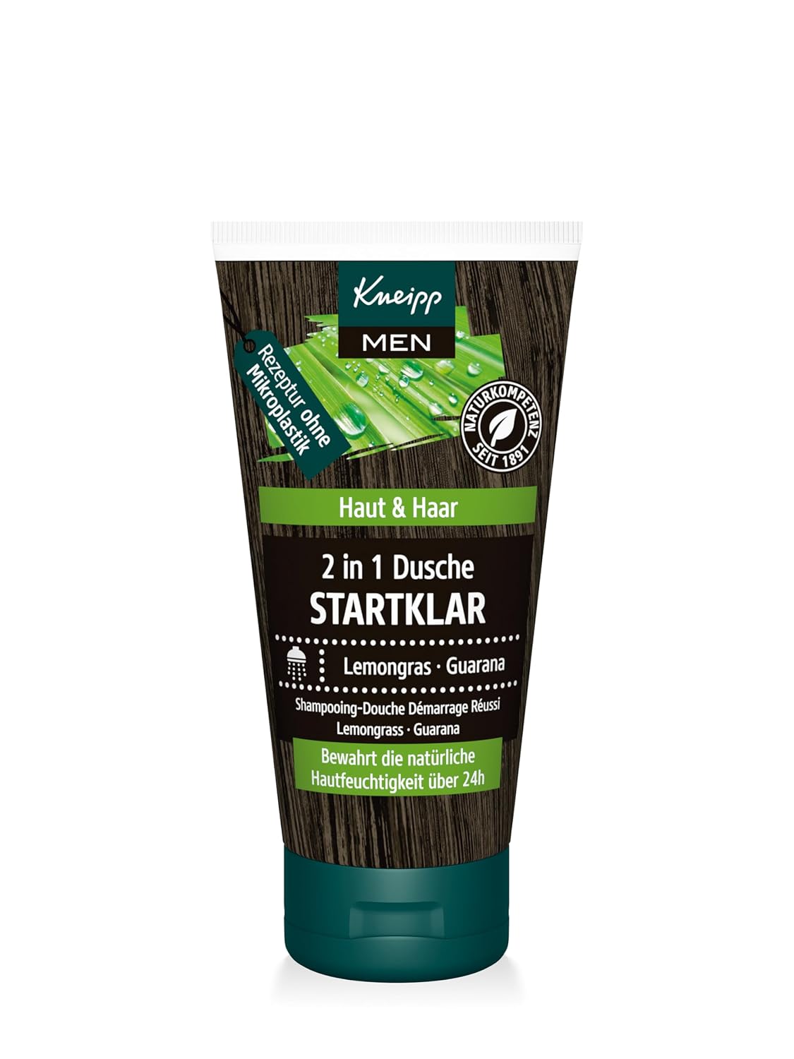 Detalle 2 de Kneipp MEN 3 in 1 Pflegedusche Kraftvoll – Bio Zedernuss & Panthenol, 6 x 200 ml