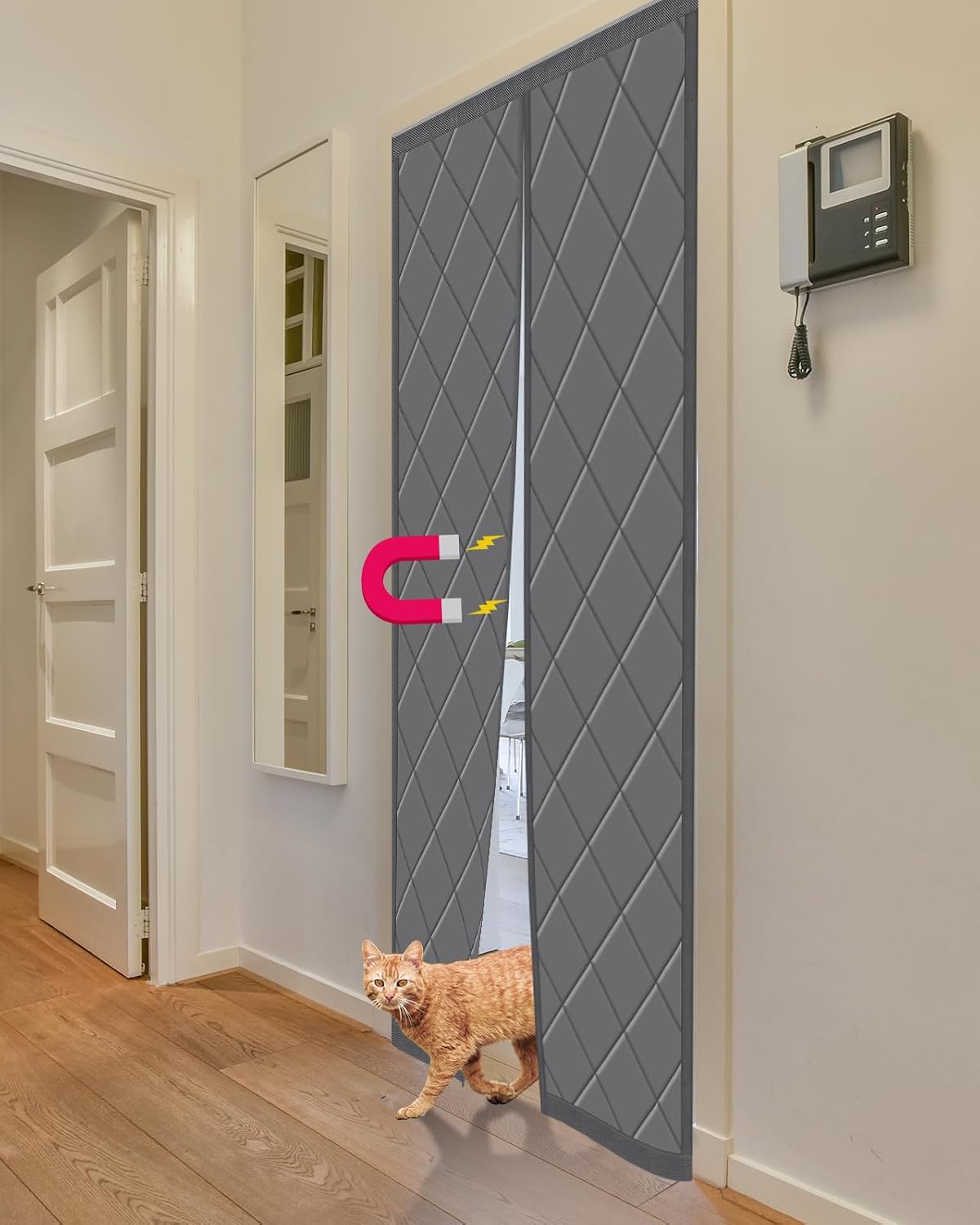 Thumbnail 3 de HOWIN Thermo-Türvorhang 90 x 200 cm Kälteschutz