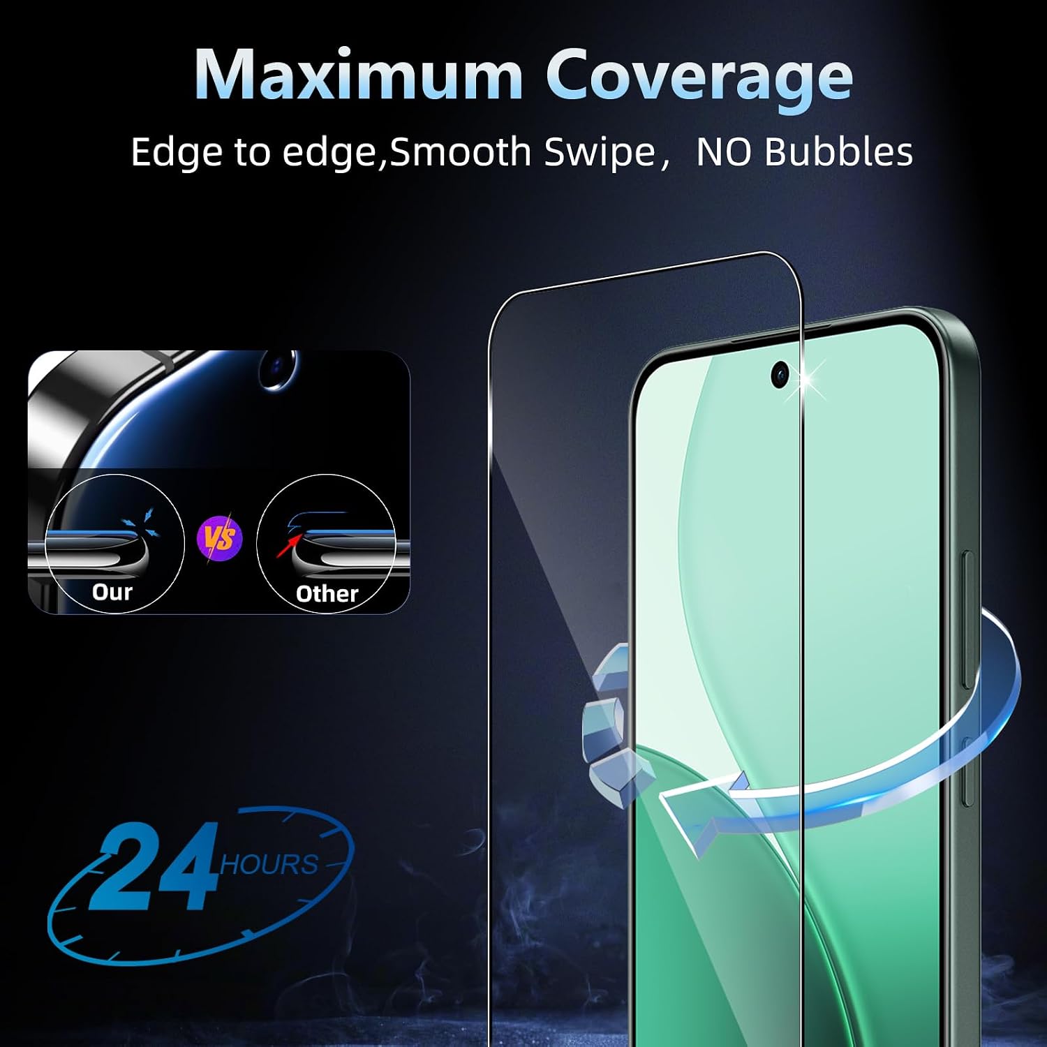 Thumbnail 2 de Datree Displayschutz Oppo Reno 14F 9H Hartglas