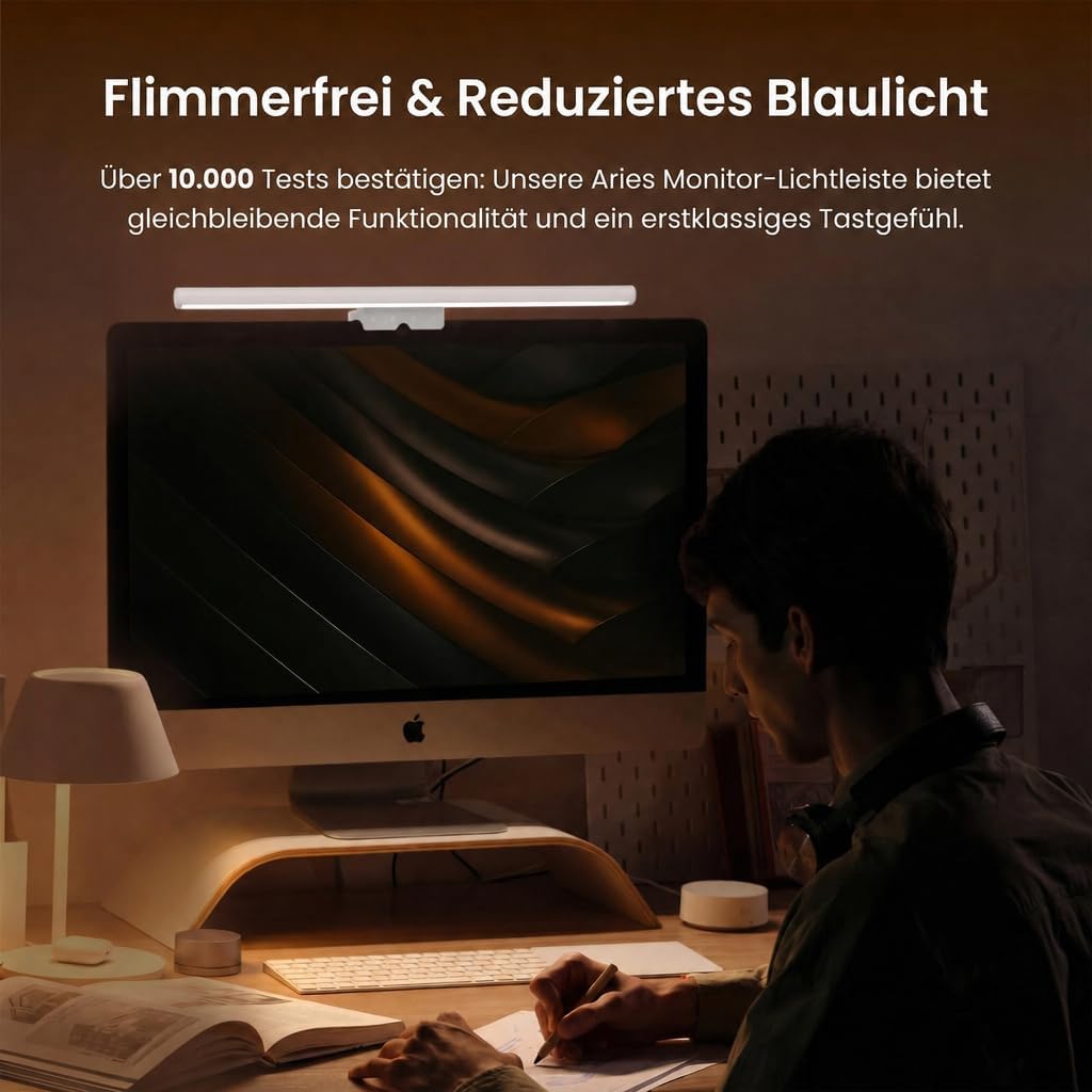 Detalle 2 de Yeelight Monitor Light Bar 40 cm – kabellose Fernbedienung, dimmbar, RG0 Augenschutz, USB-Schreibtischlampe