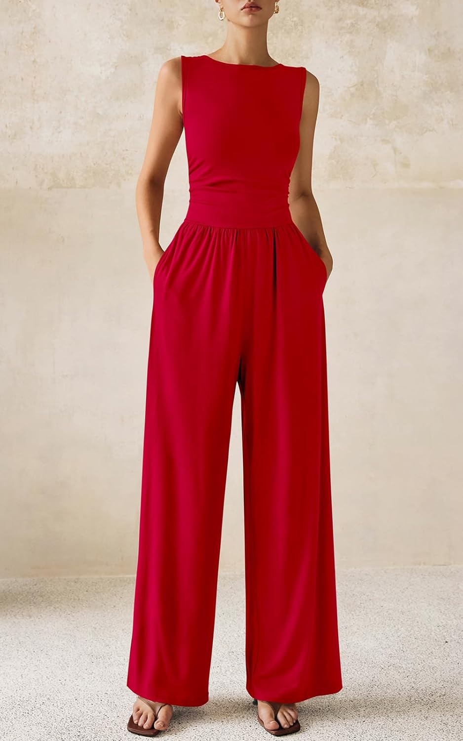 Thumbnail 3 de PRETTYGARDEN One Piece Jumpsuits for Women — Dressy Casual Sleeveless Wide Leg Rompers