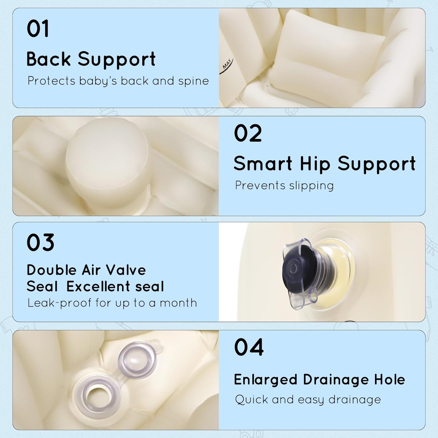 Thumbnail 1 de Inflatable baby bath 0 to 12 months