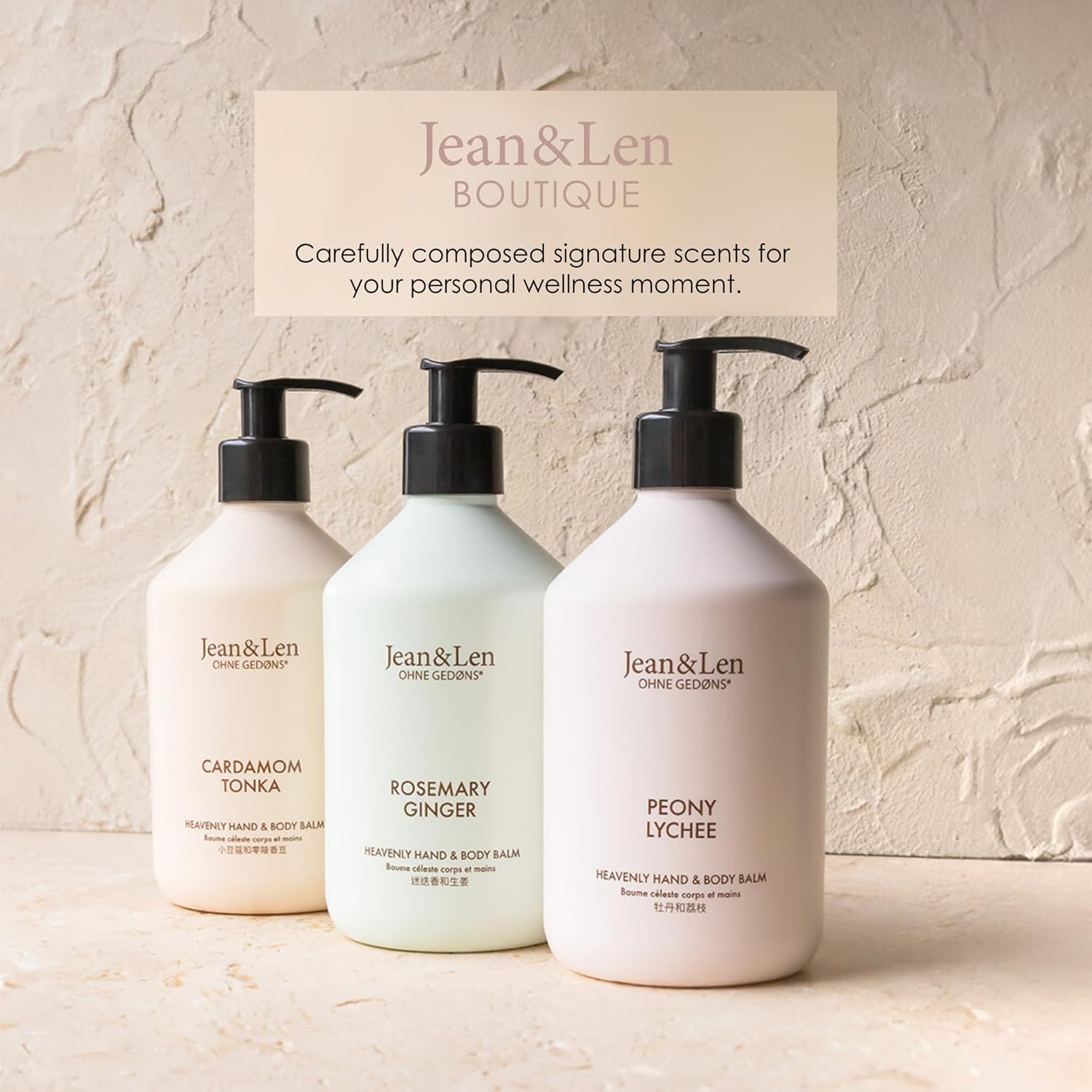 Thumbnail 5 de Jean & Len Heavenly Hand- & Body Balm Peony & Lychee – 500 ml, vegan, ohne Parabene & Silikone