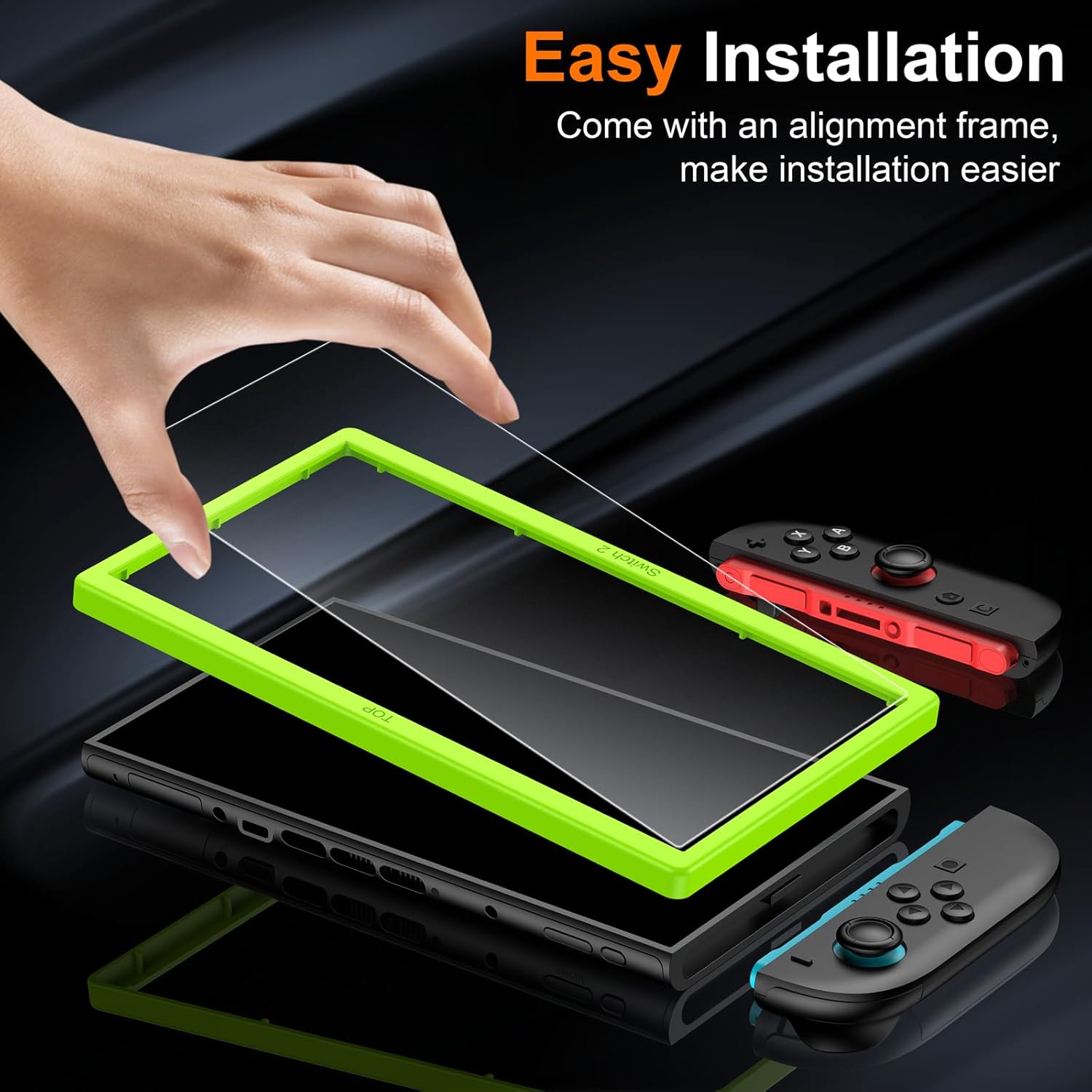 Thumbnail 4 de Ksleri Matt Schutzfolie für Nintendo Switch 2 Model 2025 – 9H Displayfolien, matte Oberfläche, Anti-Fingerabdruck, Blendschutz (2er Set)