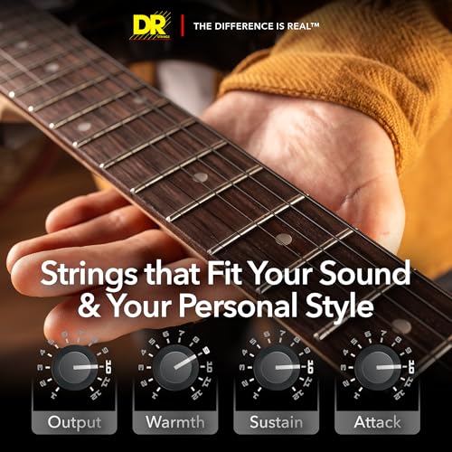Detalle de DR String BKE-9 Black Beauties Lite-Tite – Jeu de cordes pour guitare électrique