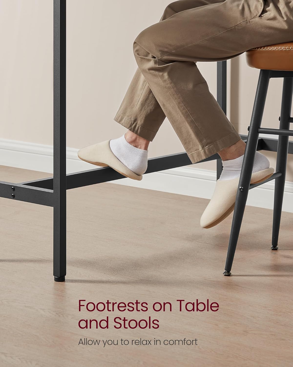 Thumbnail 5 de VASAGLE bar table LBT120B56 (40 x 120 x 90 cm) – industrial-style high kitchen/dining table in ebony black
