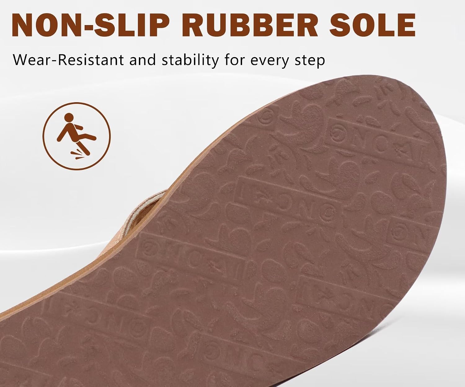 Detalle de ONCAI Flip Flops Womens Yoga Mat Comfortable Beach Platform Sandals with Arch Support