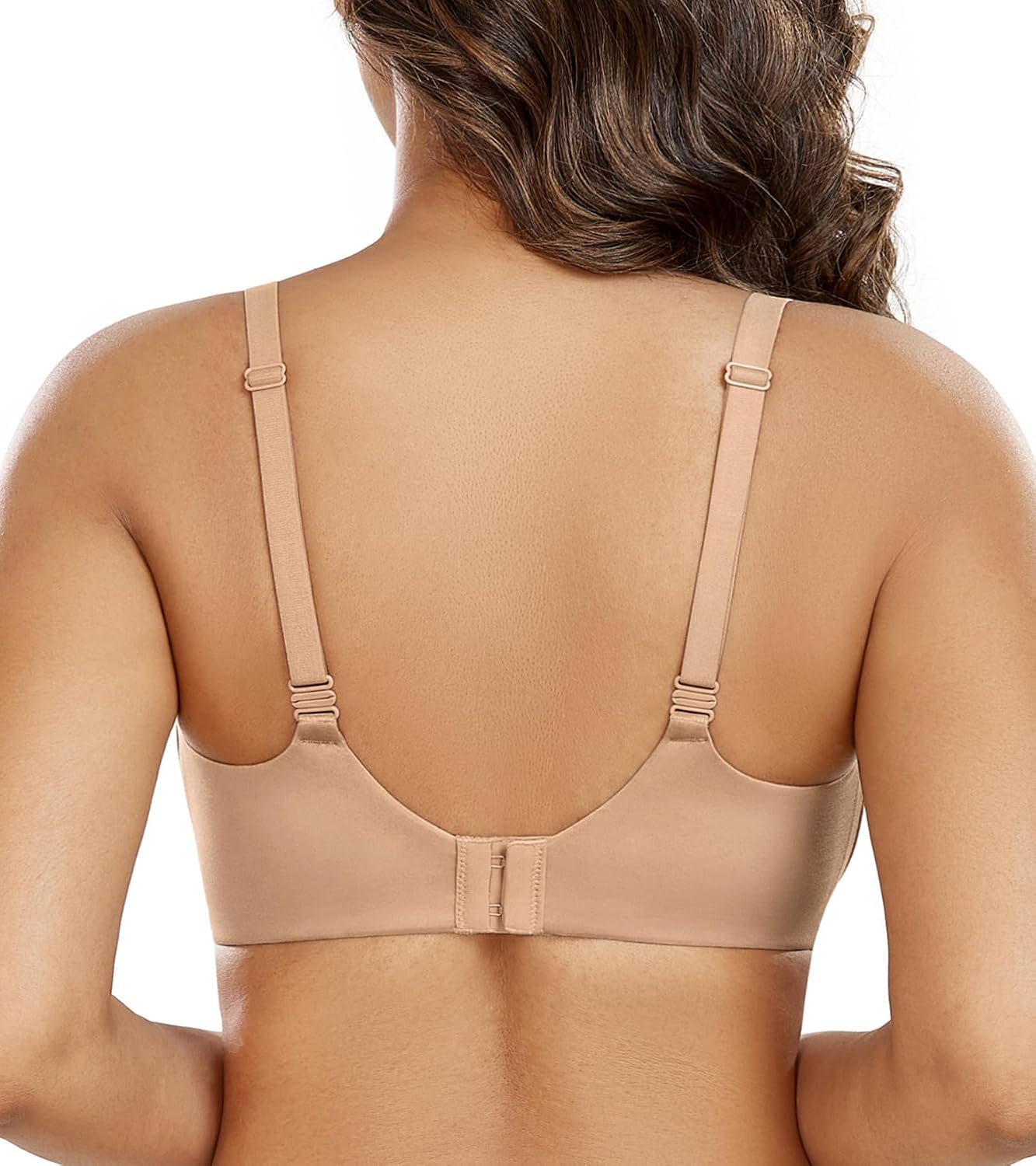 Detalle 2 de DotVol Damen Push-Up BH ohne Bügel – gepolstert, V-Ausschnitt, vielseitig tragbar