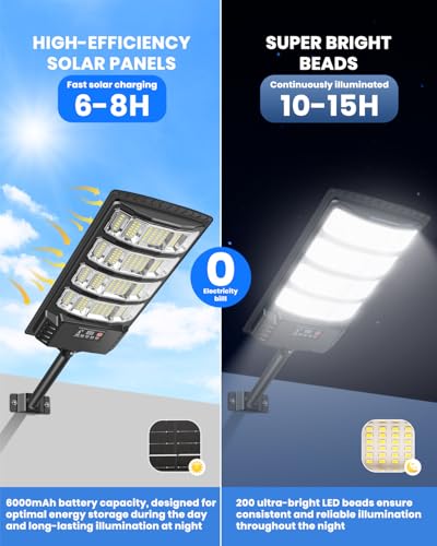 Detalle de LEKIA Farolas Solares Exteriores con Sensor de Movimiento y Control remoto