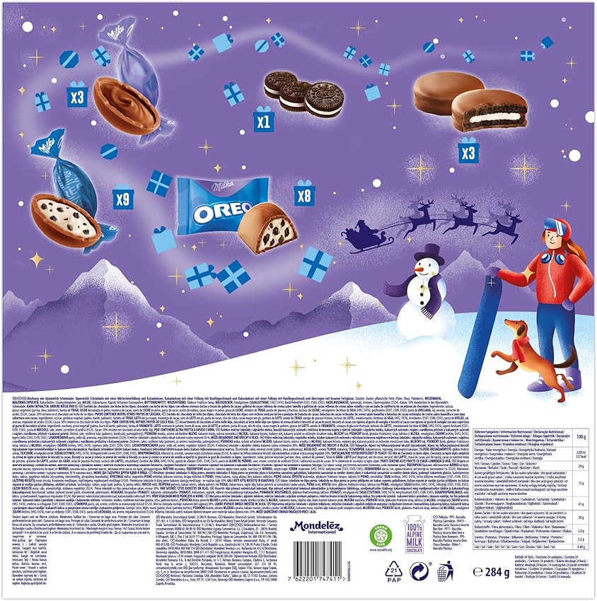 Detalle de Milka Oreo Calendario Adviento 284 g