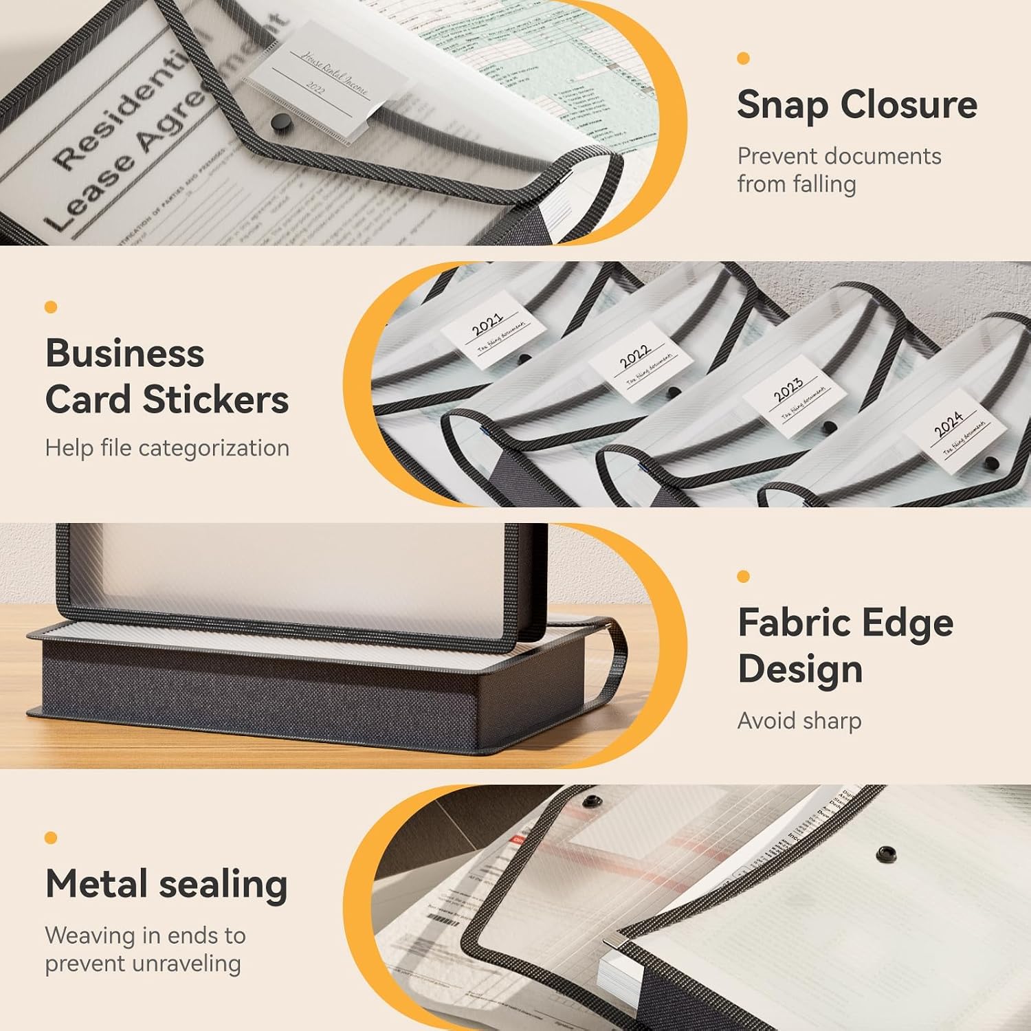 Detalle 2 de A4 Plastic Wallets 6‑Pack
