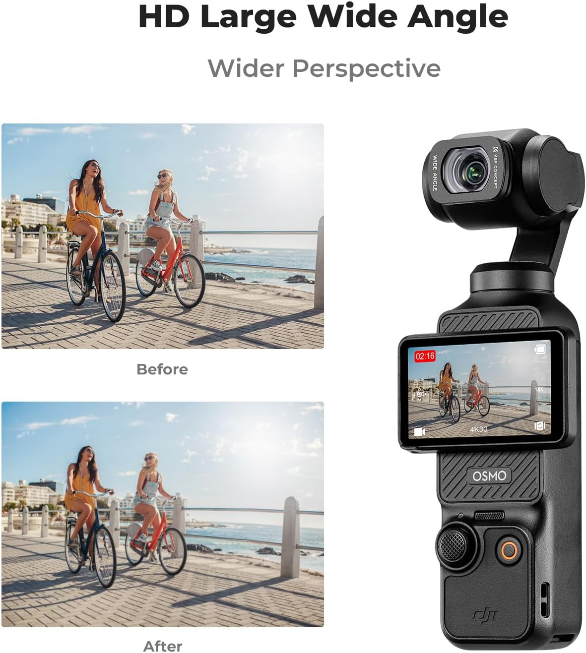 Thumbnail 6 de K&F CONCEPT Filtre ND2-32 ND32-512 Grand Angle CPL pour Osmo Pocket 3 — kit léger et polyvalent