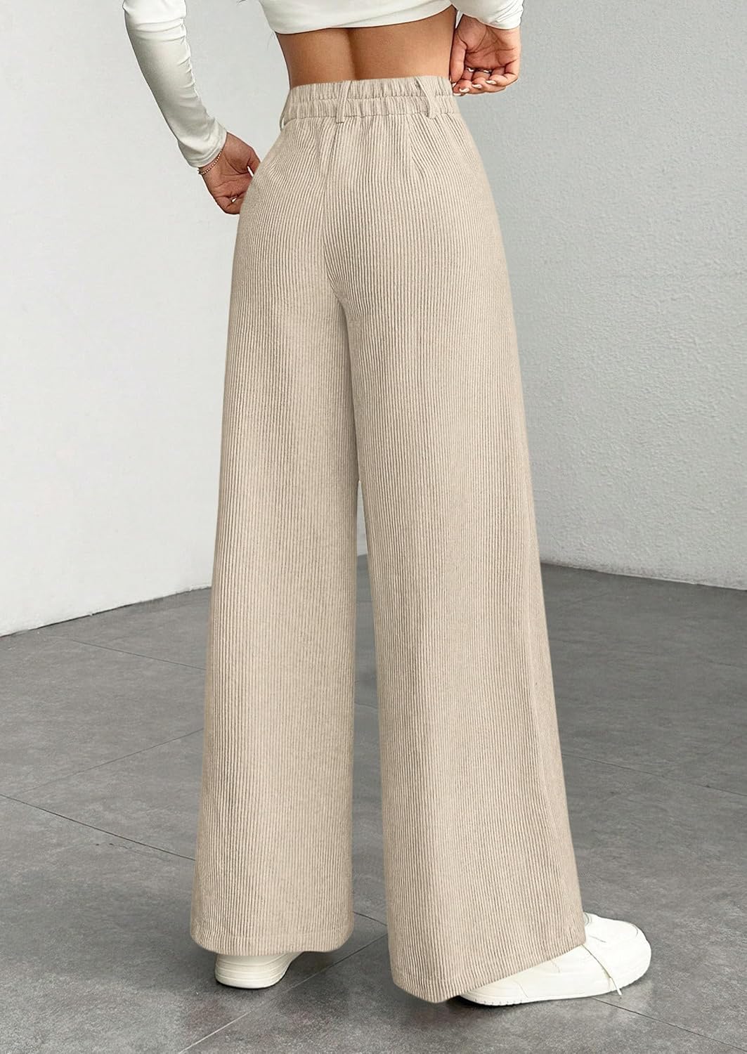Detalle de PRETTYGARDEN Women's Corduroy Pants, 100% Polyester
