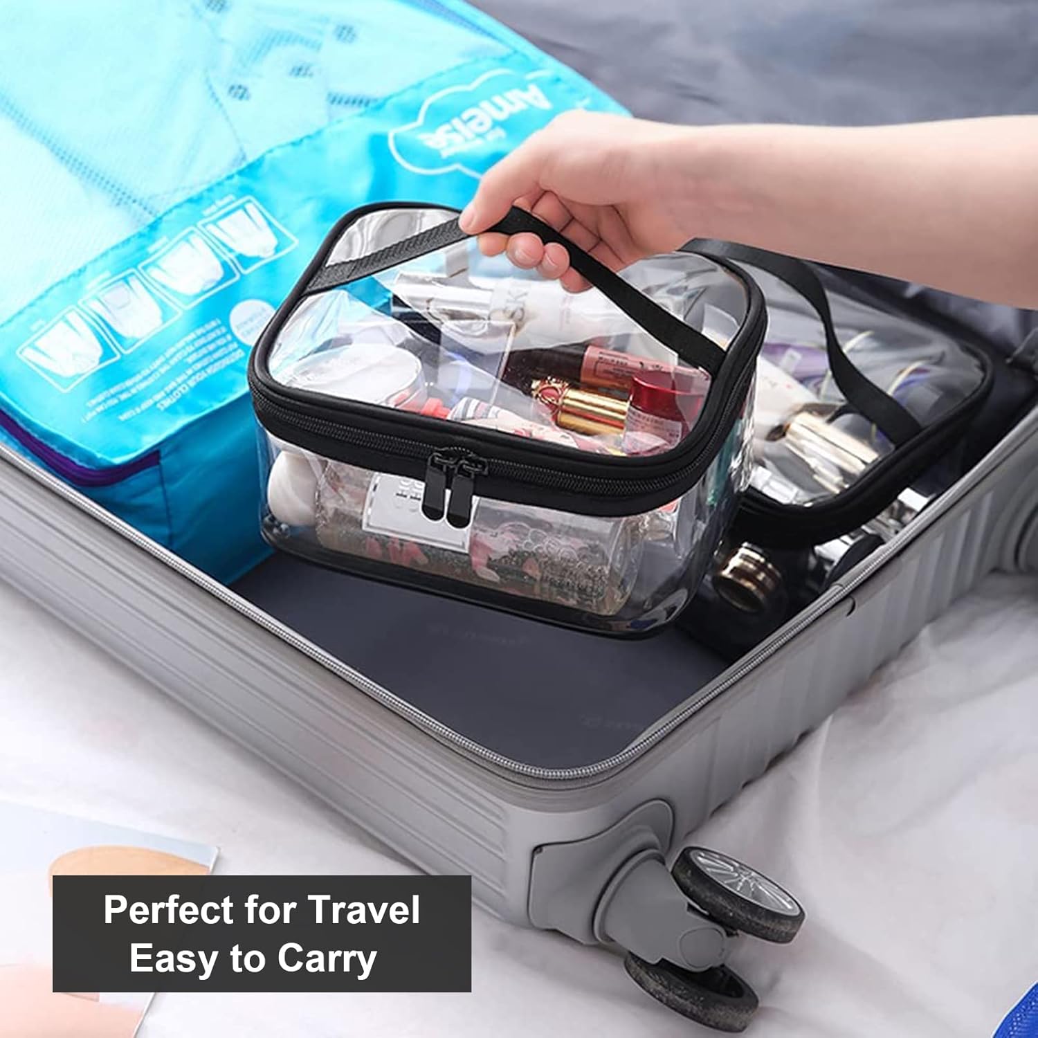 Thumbnail 5 de Kememo Clear Toiletry Bag 2PCS, transparent travel pouch