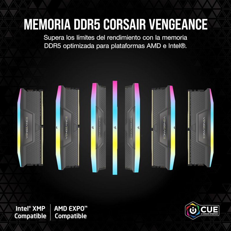 Detalle de Corsair Vengeance RGB DDR5 32 GB 6400 MHz