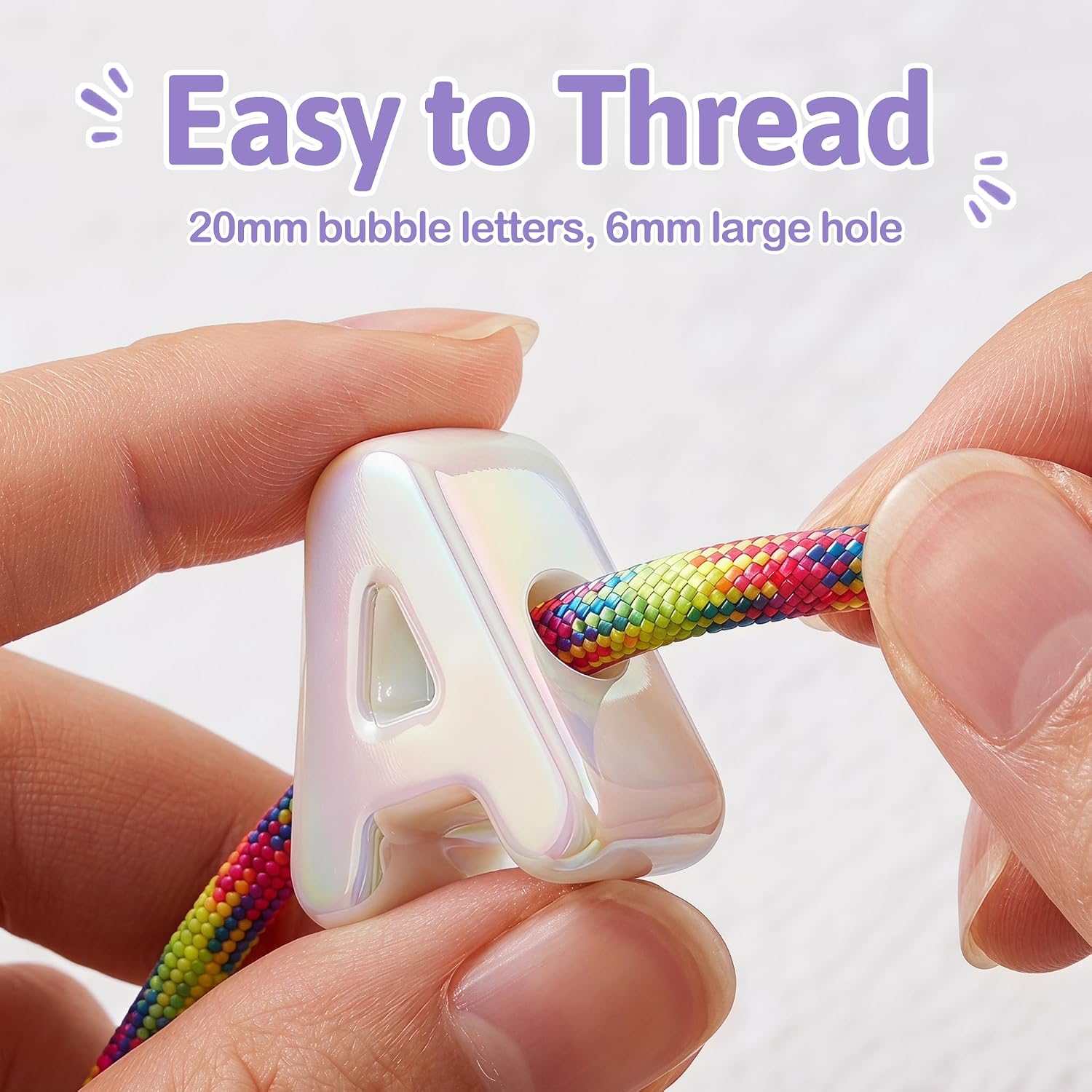 Thumbnail 2 de Leovqn Acrylic Letter Beads 26-Piece